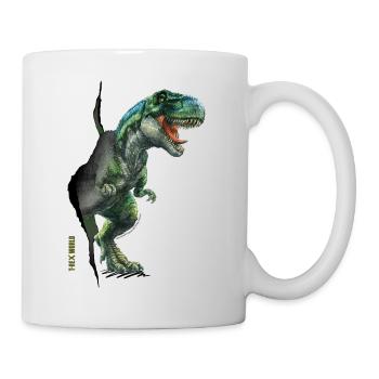 T-Rex World Dinosaurier Tyrannosaurus Rex Riss - Tasse - Weiß - Rechts