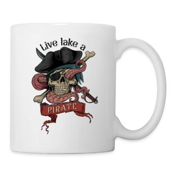 Pirate pirate tête pirate bateau pirate - Mug blanc - blanc - Droite