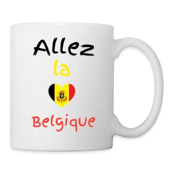 Allez la Belgique - Mug blanc - blanc - Droite