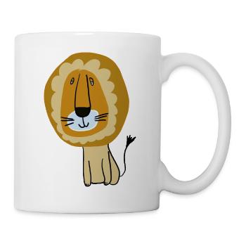 Löwe - Tasse - Weiß - Rechts