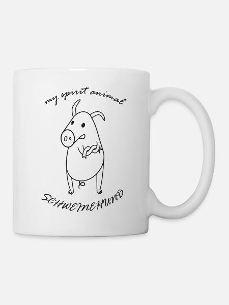 Schweinehund spirit animal - Tasse - Weiß