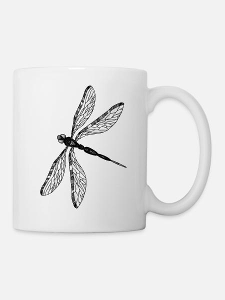 Libelle - Tasse - Weiß