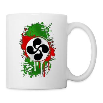 Basque grunge cross - Mug - white - Right
