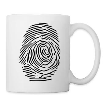 Biologie Vector Fingerabdruck - Tasse - Weiß - Rechts