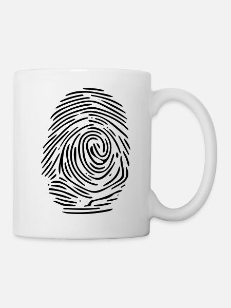Biologie Vector Empreinte digitale - Mug blanc - blanc