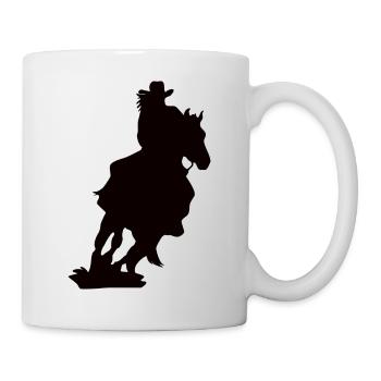 Cheval Western - Mug blanc - blanc - Droite