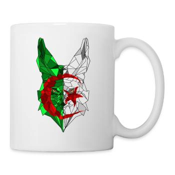 Fennec and flag of Algeria in polysphere 3 - Mug - white - Right