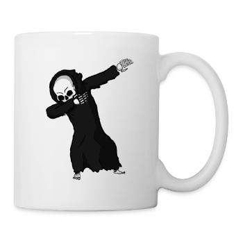 Totenkopf Skelett - Tasse - Weiß - Rechts