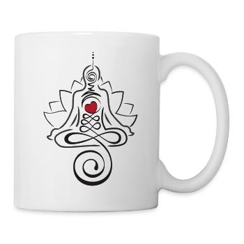 Lotus Herz Unalome - Tasse - Weiß - Rechts