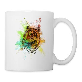 Tiger Animal Predator Africa Safari Colorful Splash Game - Mug - white - Right