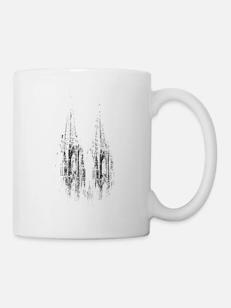 Kölner Dom Köln Skyline - Tasse - Weiß
