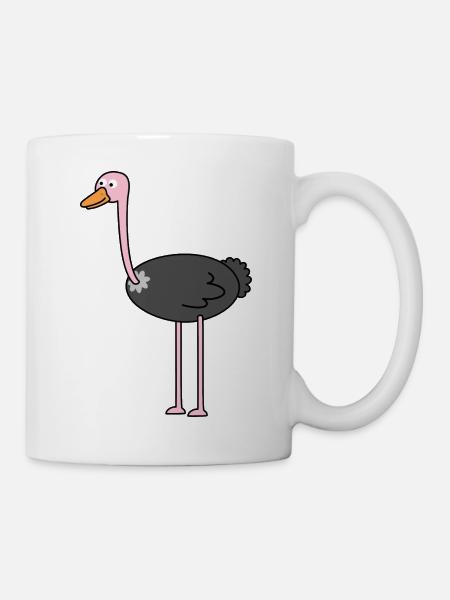 Strauß Vogelstrauß - Tasse - Weiß