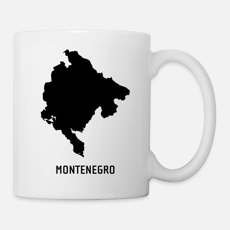 Montenegro - Landkarte Map - Tasse - Weiß