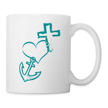 Liebe Glaube Hoffnung - Tasse - Weiß - Rechts