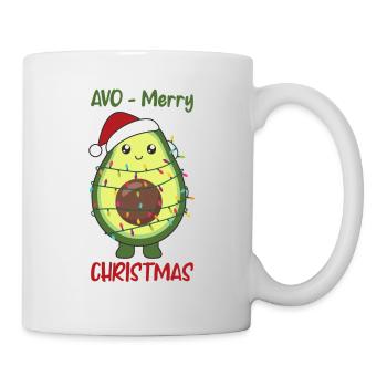 Avocado Christmas Lights Funny Avocados - Mug - white - Right