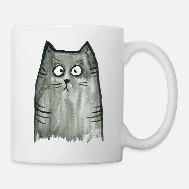 Cat grey tigered - Mug - white