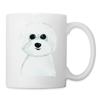 Bichon Hündchen - Tasse - Weiß - Rechts