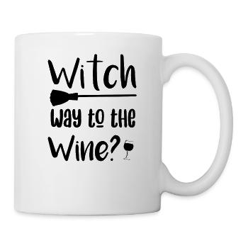 Witch Way To The Wine? Halloween, Funny - Mug - white - Right