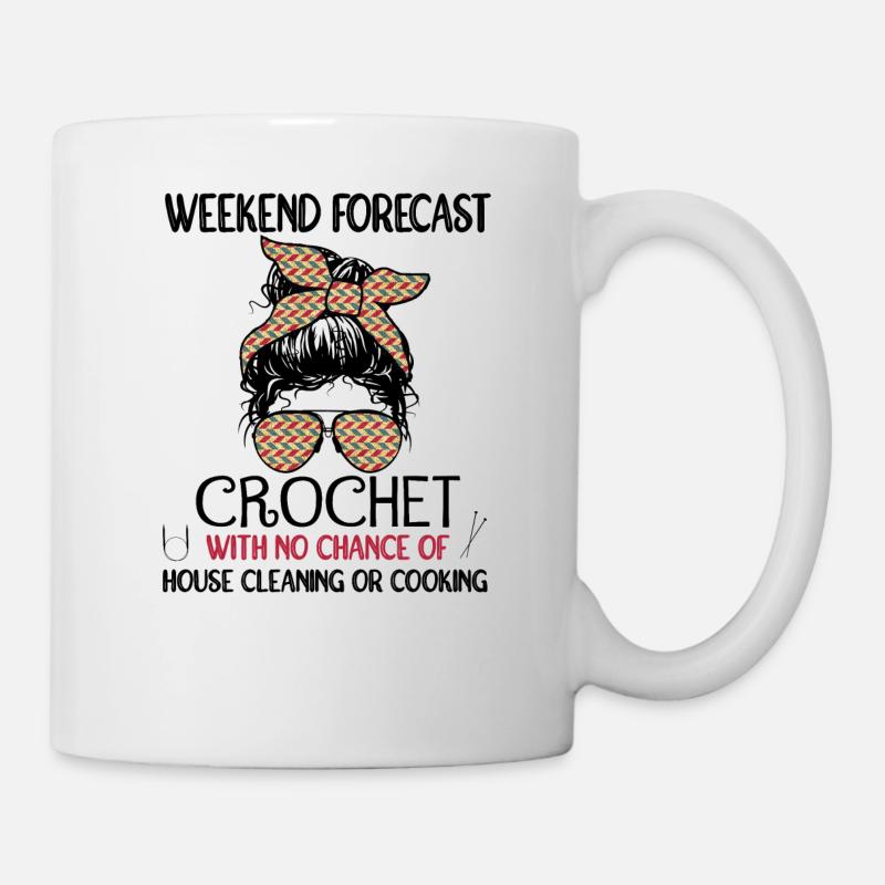 Prévisions week-end - Crochet - Aucune chance de nettoyage - Mug blanc - blanc