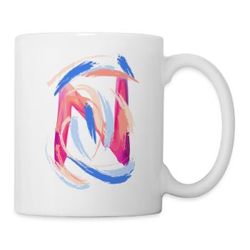 Buchstabe "N" - Tasse - Weiß - Rechts
