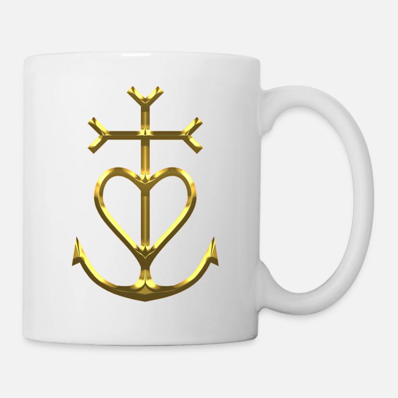 Croix de Camargue croix des gardiens - Mug blanc - blanc