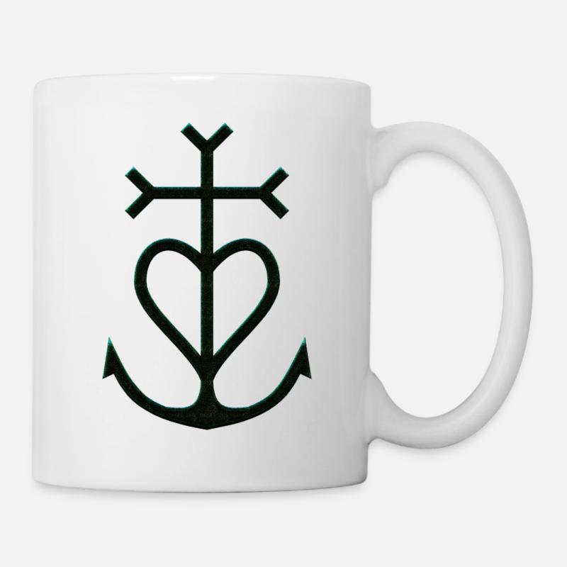Croix de Camargue croix des gardiens - Mug blanc - blanc