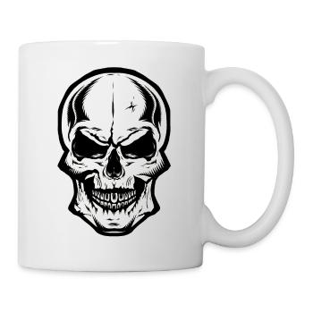 tete de mort crane pirate - Mug blanc - blanc - Droite