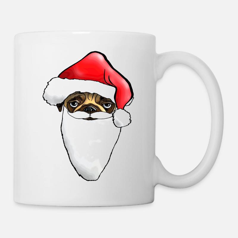Weihnachtsmops - Ugly Christmas Mops - - Tasse - Weiß