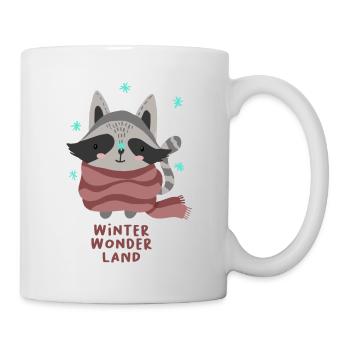 Doux raton laveur Winter Saying - Mug blanc - blanc - Droite
