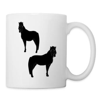 Haflinger in Schwarz - Tasse - Weiß - Rechts