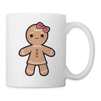 Lebkuchen Frau - Tasse - Weiß - Rechts