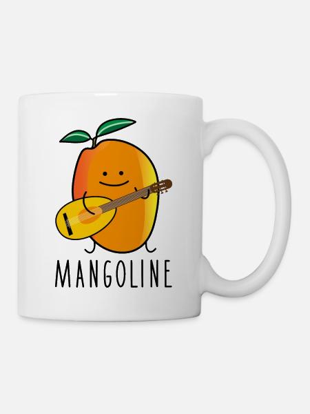 Drôle de mangue à la mandoline - Mug blanc - blanc