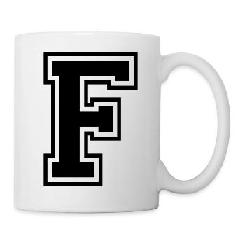 Letter F Team Football baseball basketball university - Mug - white - Right