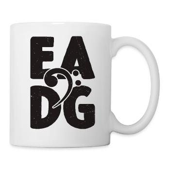 Bass Guitar EADG Bass Key For Bassist - Mug - white - Right