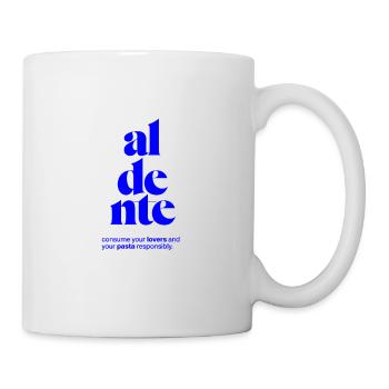 aldente: consume lovers and pasta responsibly - Mug - white - Right