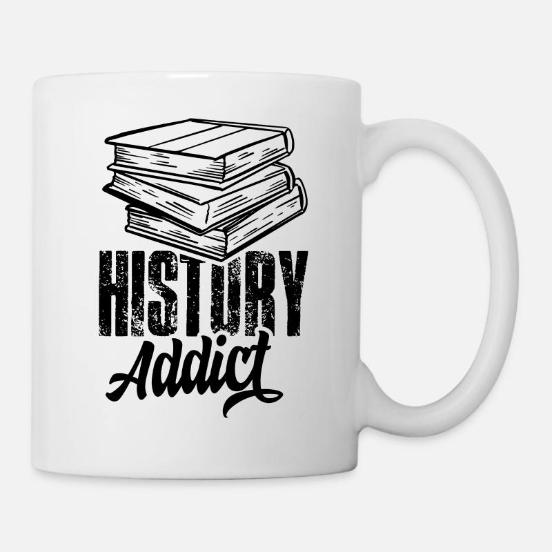 Accro à l’histoire Nerd Professeur d’histoire - Mug blanc - blanc