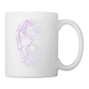 skull purple gothic aesthetic wave low poly - Mug - white - Right