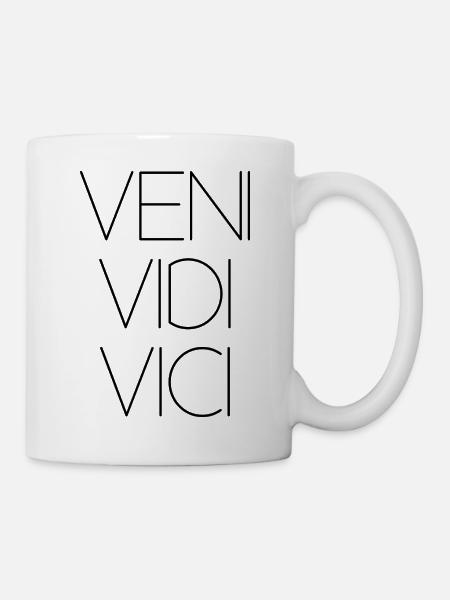veni vedi vici latein Erfolg erfolgreich Caesar - Tasse - Weiß