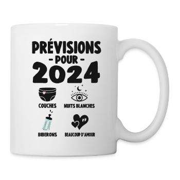 Prévisions Pour 2024 Cadeau De Grossesse 2024 - Mug blanc - blanc - Droite