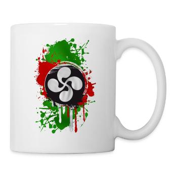 Grunge Basque Cross - Mug - white - Right