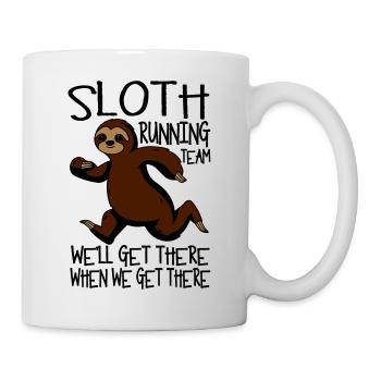 Sloth Running - Tasse - Weiß - Rechts