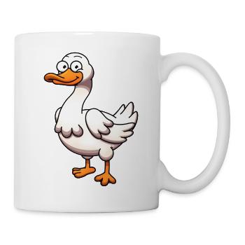Oie mignonne - Mug blanc - blanc - Droite