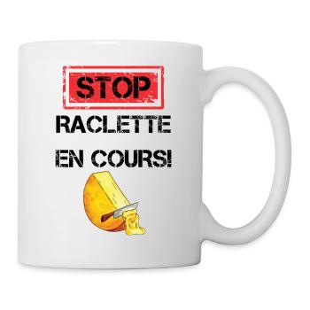 Stop raclette en cours cadeau - Mug blanc - blanc - Droite