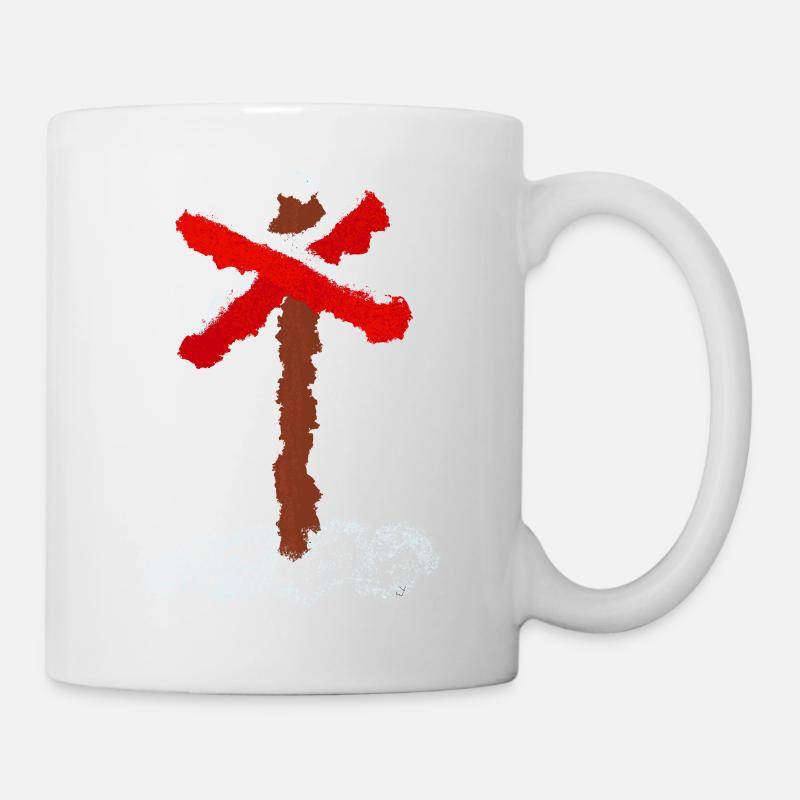 Trail cross with snow - Mug - white