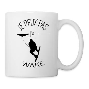 Je peux pas j'ai Wakeboard ! - WAKE - Mug blanc - blanc - Droite