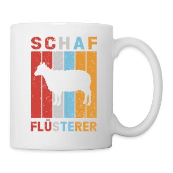 Schaf Flüsterer Schafe Schafbock Lamm Schäfer - Tasse - Weiß - Rechts