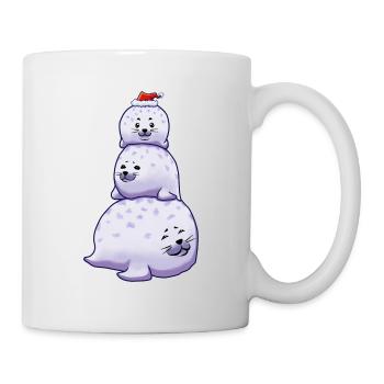 Chonky Seal Schneemann Weihnachten - Tasse - Weiß - Rechts