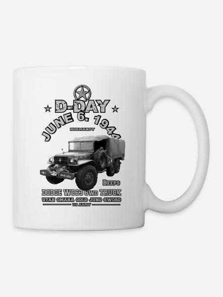 DODGE WC63 TRACK D Day US ARMY - Mug blanc - blanc