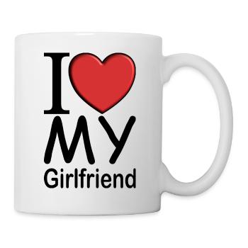 I love my girlfriend - Tasse - Weiß - Rechts