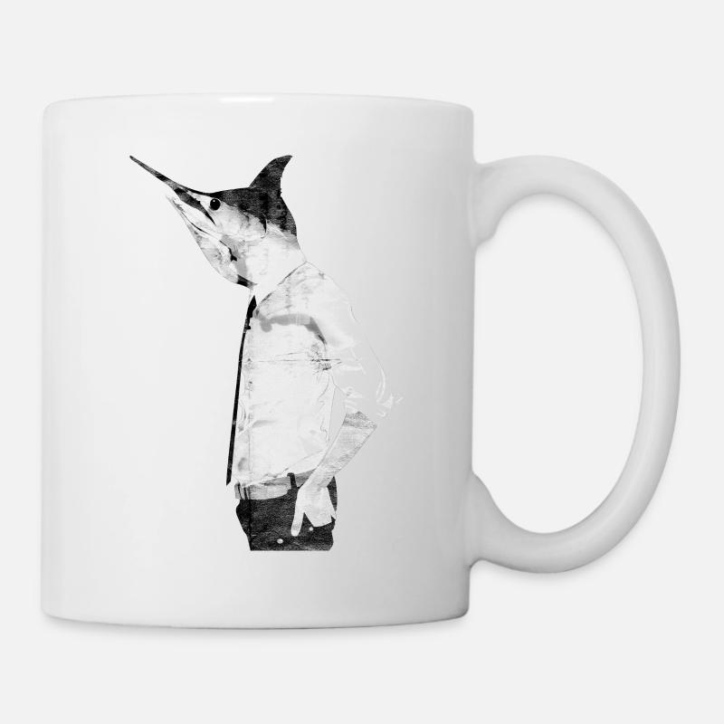 fish head - Mug - white